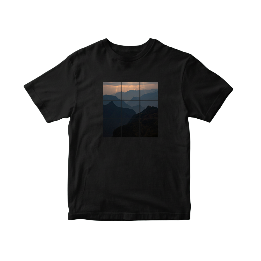 Black Modern Minimalist Size Chart Instagram Post (10) Mountain (Regular T-Shirt) - Image 1